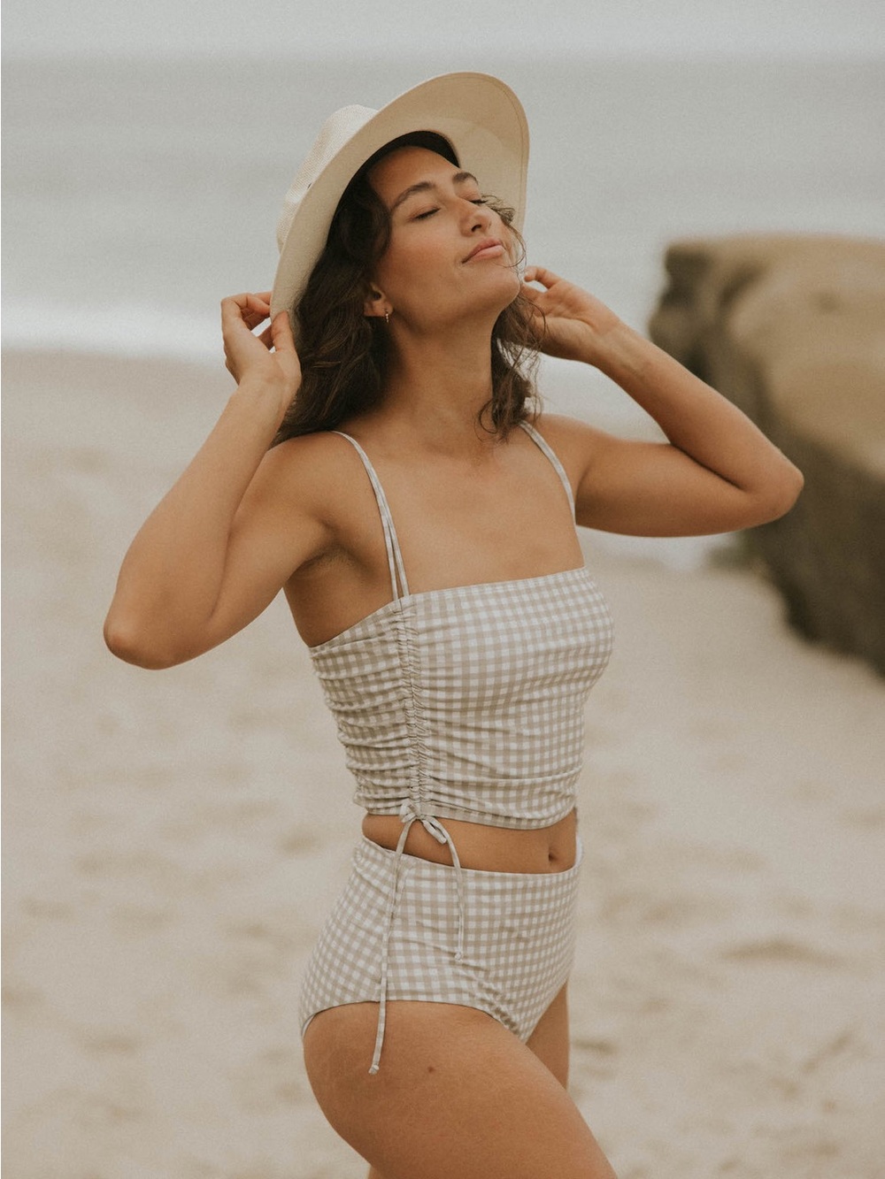 Geode Gingham Swim Top